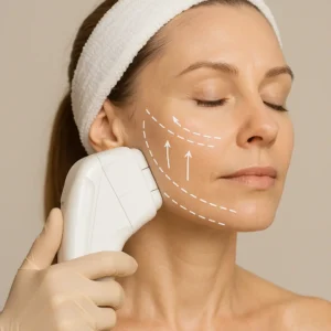 Woman having HI-FU to reduce wrinkles call LA LIPO Merthyr Tydfil Now!