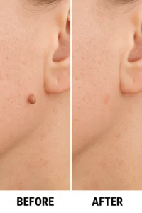 Skin tags removal Merthyr Tydfil before and after