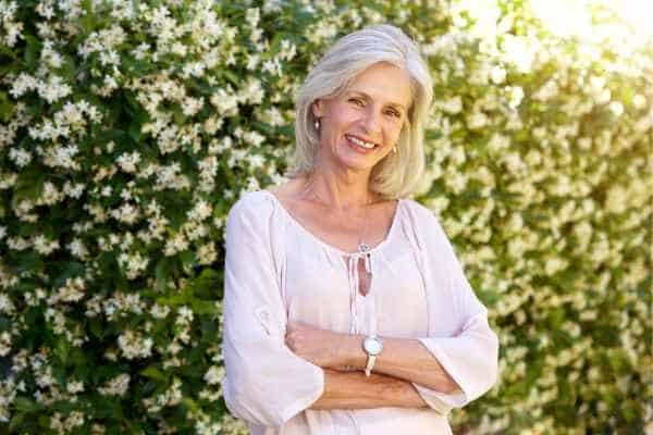 Older woman happy with urinary incontinence treatment Merthyr Tydfil