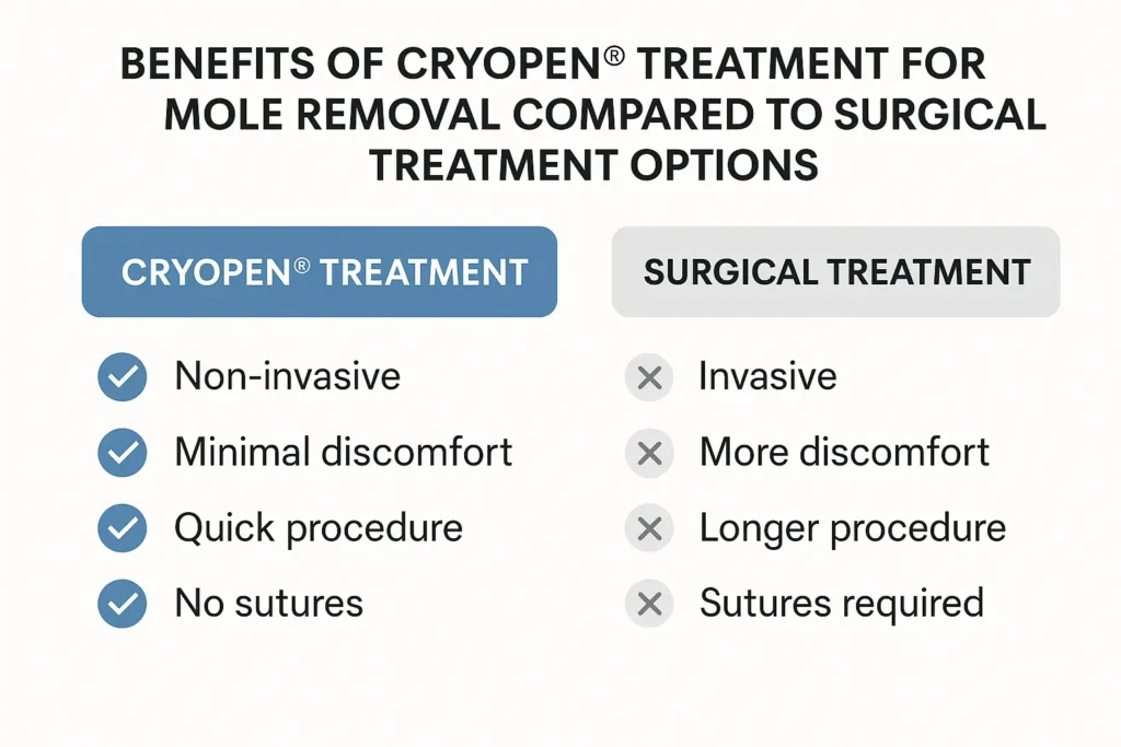 Benefits of facial mole removal Merthyr Tydfil - call our team today to book a consultation