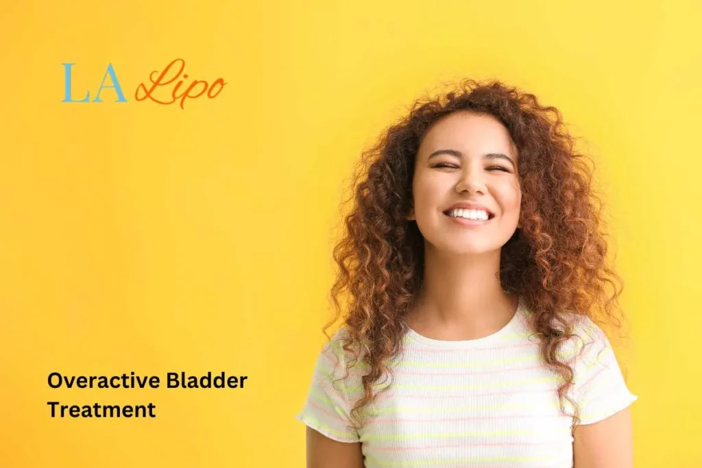 woman smiling about overactive bladder treatment Merthyr Tydfil solutions