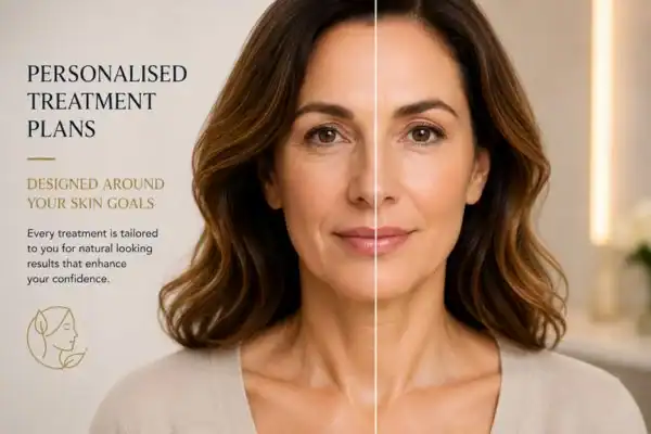 Before and after results of Collagen Lift Therapy Merthyr Tydfil