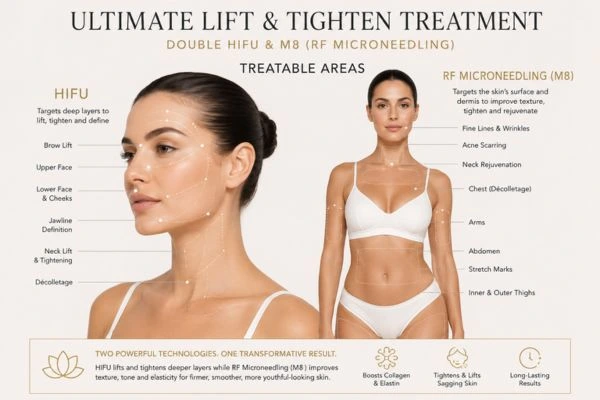Areas of the body that can be treated - ultimate skin tighten treatment Merthyr Tydfil